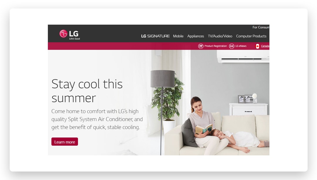 LG website