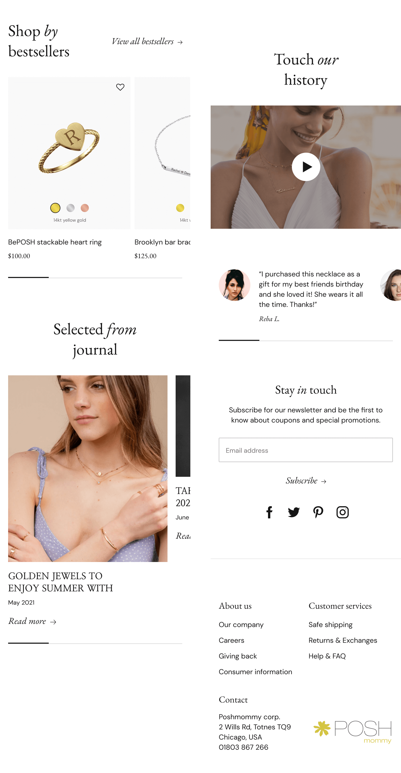Mobile version of layouts: Featured products, Blog posts and Footer