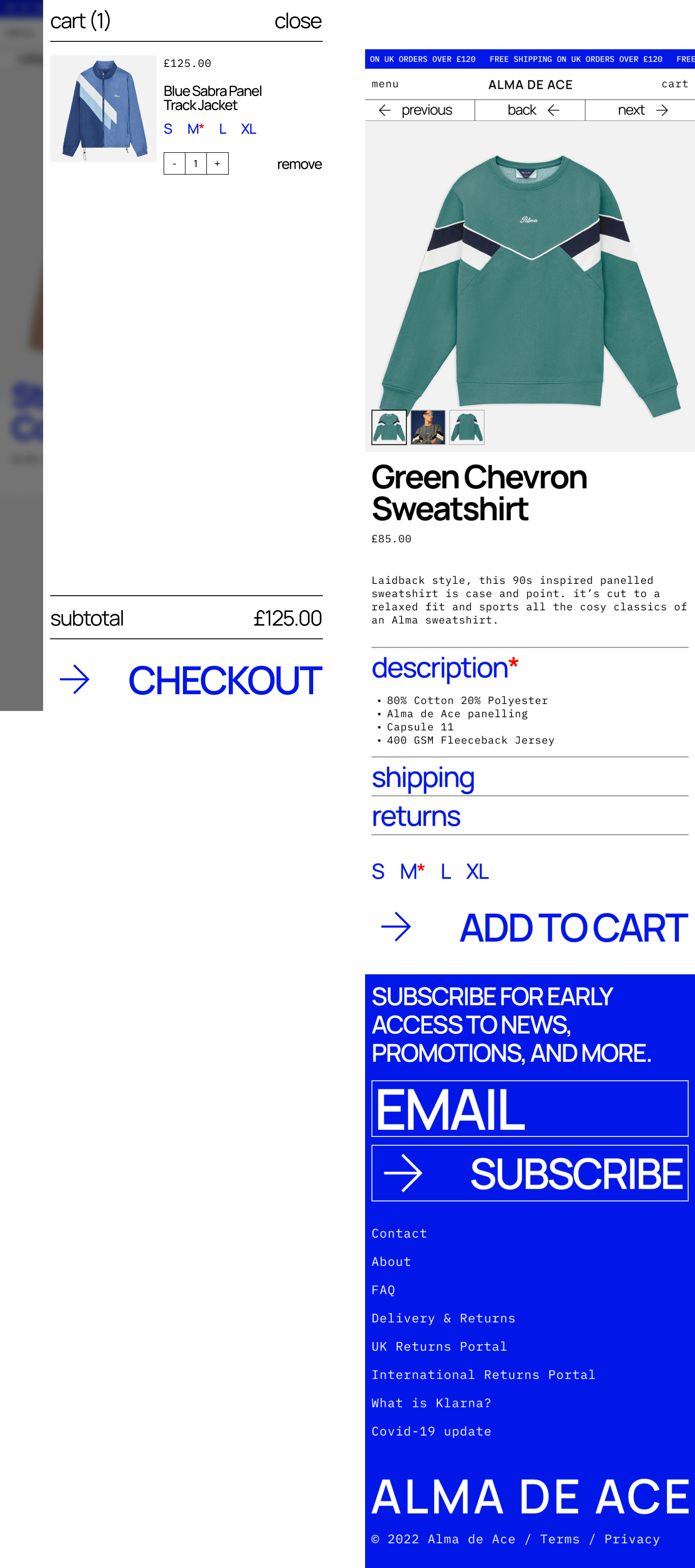 Mobile version of layouts: Cart and product page